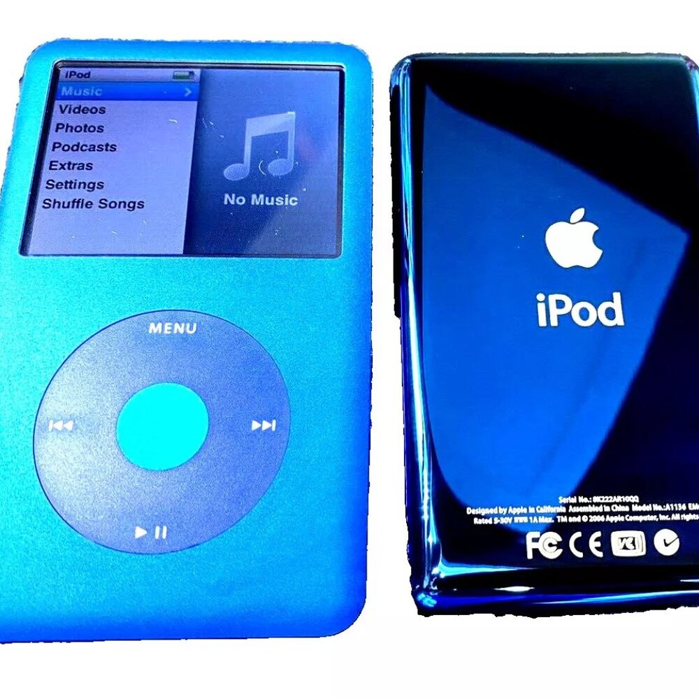 Apple IPOD CLASSIC 7th Generation 256GB SSD MP3 Blue Excellent condition